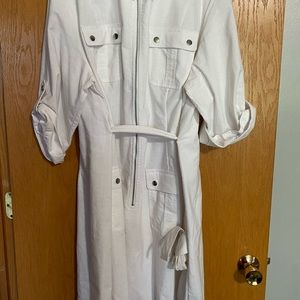 White Knee-Length Dress